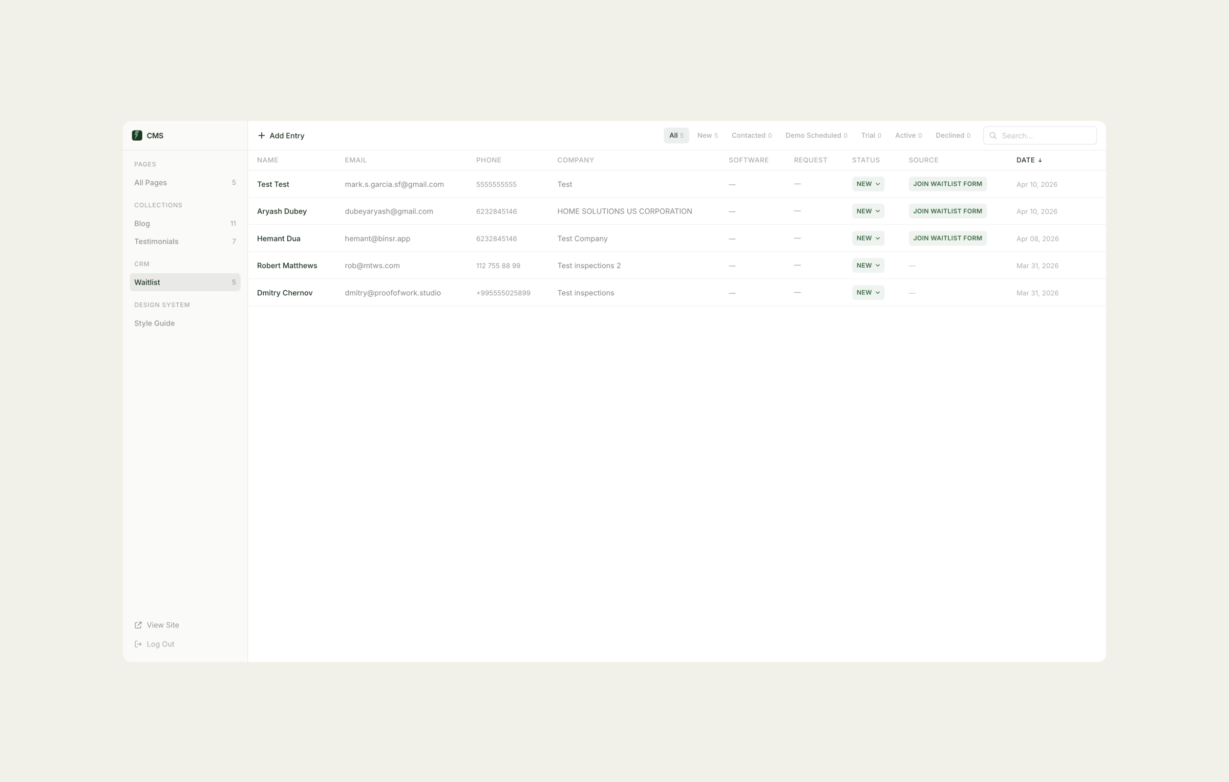 CRM: Lead Management
